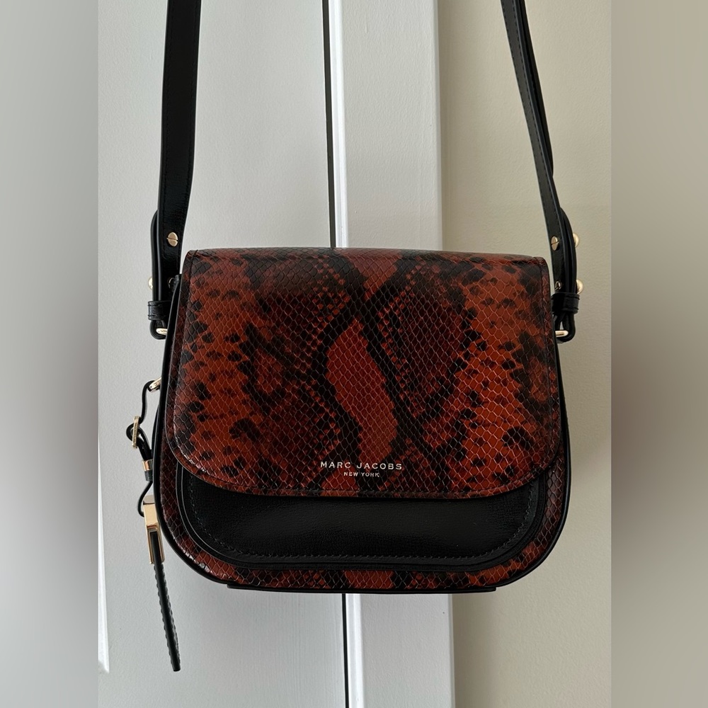 Marc Jacobs snake skin embossed leather crossbody bag